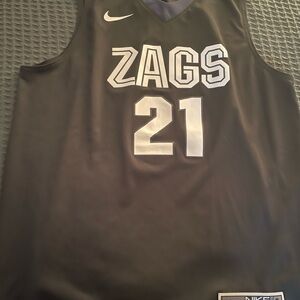 Nike Black and White ZAGS Basketball Jersey